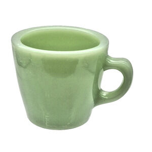 Vintage Fire King Jadeite Restaurant Ware Mug C Handle Green Straight Cup 6 oz.
